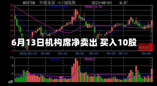 6月13日机构席净卖出 买入10股